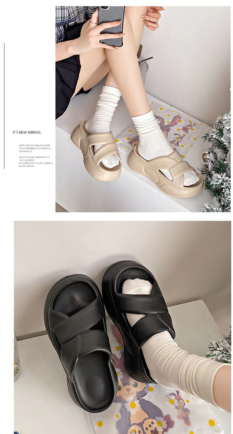 Thick-soled slippers for women's summer outdoor wear 2024 new style, fashionable and versatile for going out, women's home beach anti-slip cool slippers pic 17