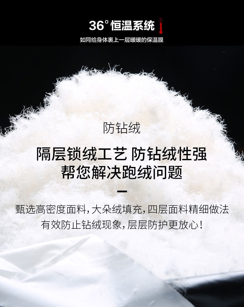 高档羽绒服男爆款冬季潮流帅气短款潮牌工装加厚冬装男士派克外套详情5