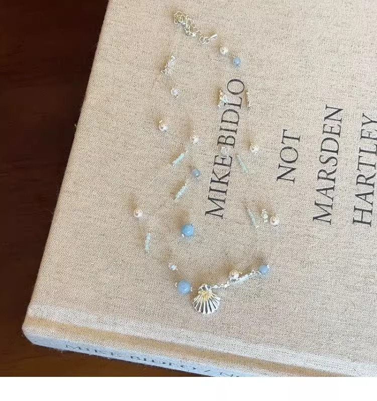 海边沙滩度假风贝壳轻奢项链ins小众设计感配饰编织绳甜美锁骨链详情44