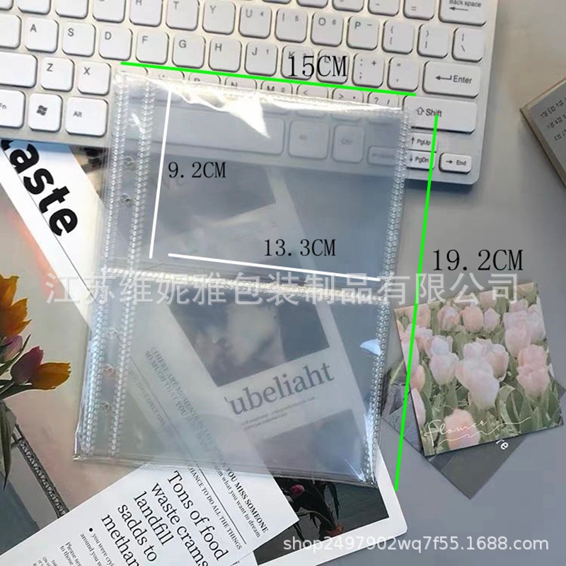 Convenient zipper dust-proof and anti-oxidation earring, necklace, bracelet and accessory storage book, transparent snap PVC self-sealing bag pic 13