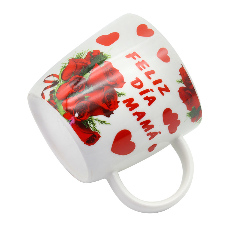 外贸西语母亲节陶瓷杯咖啡杯套装带底盘带柄勺早餐杯牛奶马克杯妇女节礼品送妈妈的礼物支持做客多语logo节庆礼品工厂直供详情6