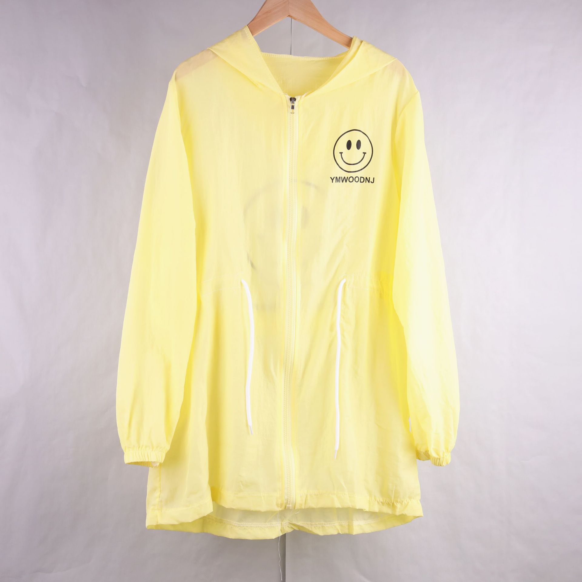 Long smiling face sun-protective clothing for girls, 2022 summer sun-protective clothing for girls, student uniform, Korean style, thin and loose mesh jacket pic 3