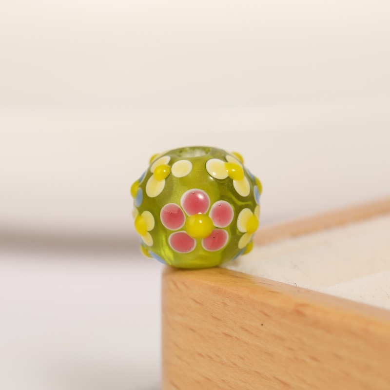 晗钰缘 日式琉璃散珠大红多花珠转珠外花玻璃珠手链diy饰品配件详情12