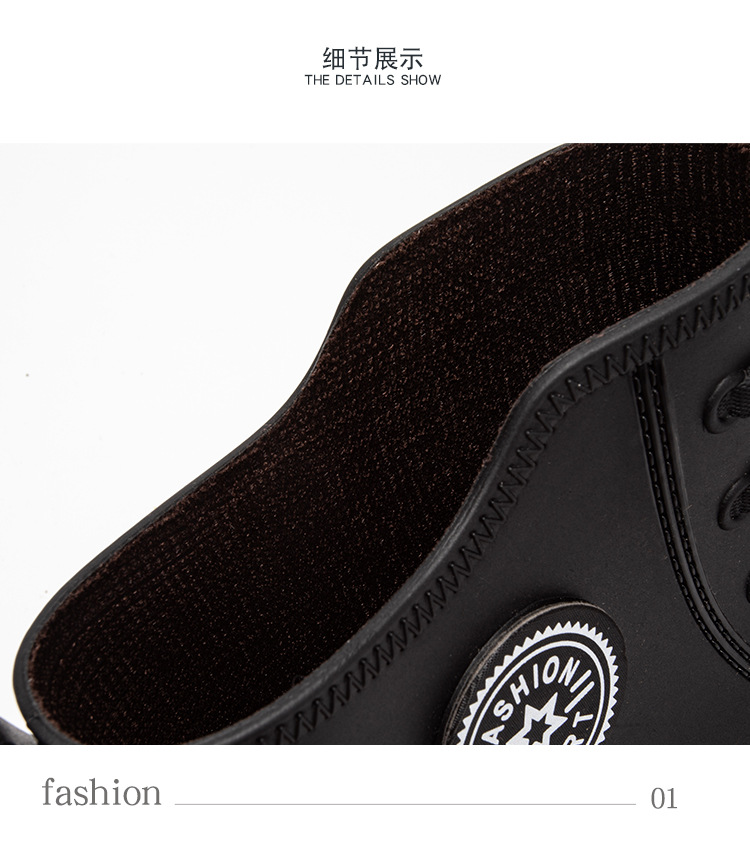 雨鞋男款中筒雨靴时尚低筒水鞋防滑防水短筒男士轻便加厚橡胶耐磨详情12