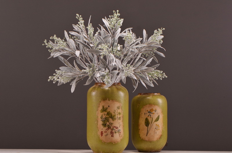 Dongli Flower Industry Factory Direct sales, wholesale of artificial flowers and fake flowers, 2-fork-scented green leaves, home decoration sample rooms, photography fake flower ornaments, one-piece consignment pic 18