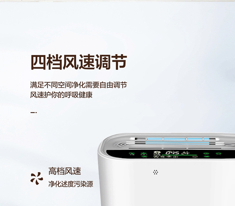 Household air purifier UV ultraviolet sterilization, indoor formaldehyde and odor removal, cross-border English negative ion purifier pic 17