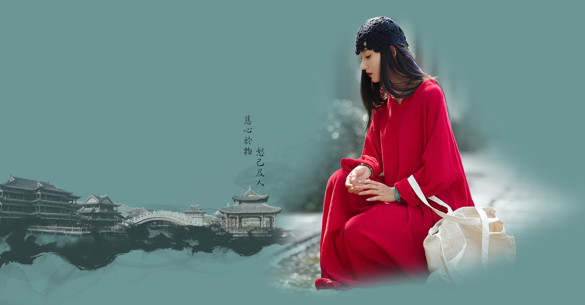 Spring and summer V-neck textured natural linen loose robe, double-layer large hem elegant long dress, retro fairy dress pic 1