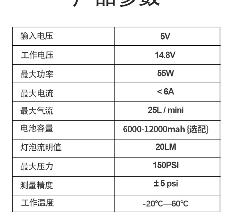 New vehicle-mounted air pump, emergency start power supply all-in-one machine, electric tire pump, battery low power strong start, Bao emergency power supply air pump pic 29