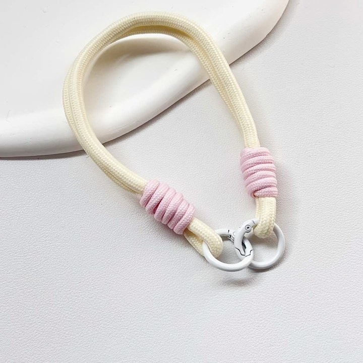 简约ins拼色编织绳短款手机挂绳ccd相机挂件手提挂饰男女腕带双扣详情20