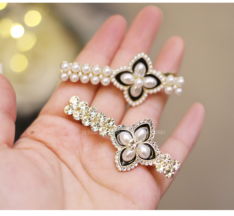 小香风水钻刘海夹前额发夹女侧边小夹子边夹女头饰发卡鸭嘴一字夹详情22