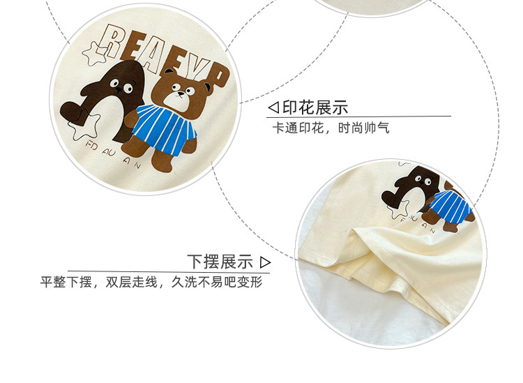 新款儿童t恤100%棉男童上衣长袖单件女宝a类纯棉衣服卡通潮童详情9