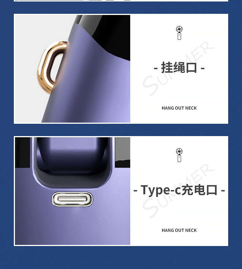 2025新款手持风扇便携式折叠小风扇静音大风力印长续航高颜值大风迷你风扇详情30