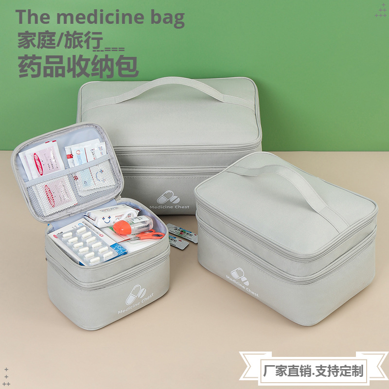 Customized portable storage bags, home epidemic prevention storage boxes, outdoor travel first aid kits, medicine storage bags, emergency kits pic 1