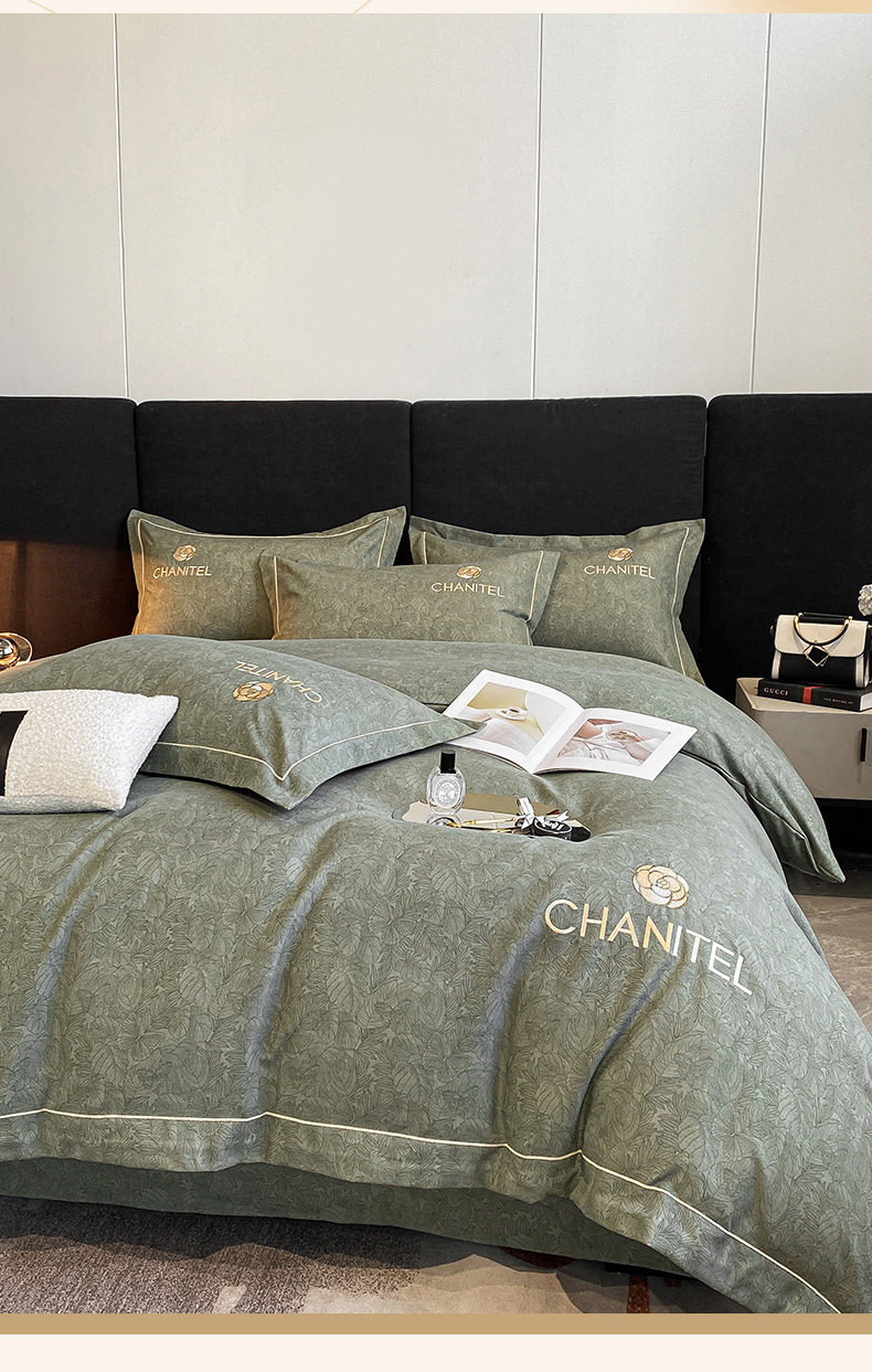 轻奢高级感水洗棉磨毛床上用品四件套被套罩床单人三件套厂家批发详情3