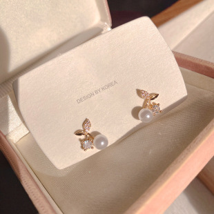 s925银针珍珠高级轻奢小众百搭气质耳环小香耳饰义乌新款饰品夏季详情5