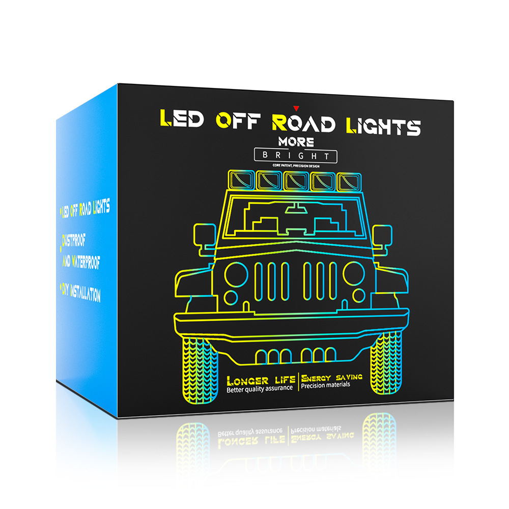 DXZ motorcycle led spotlights, white and yellow dual-color high and low beam LED headlights, high-brightness direct small steel cannon road fog lights pic 10
