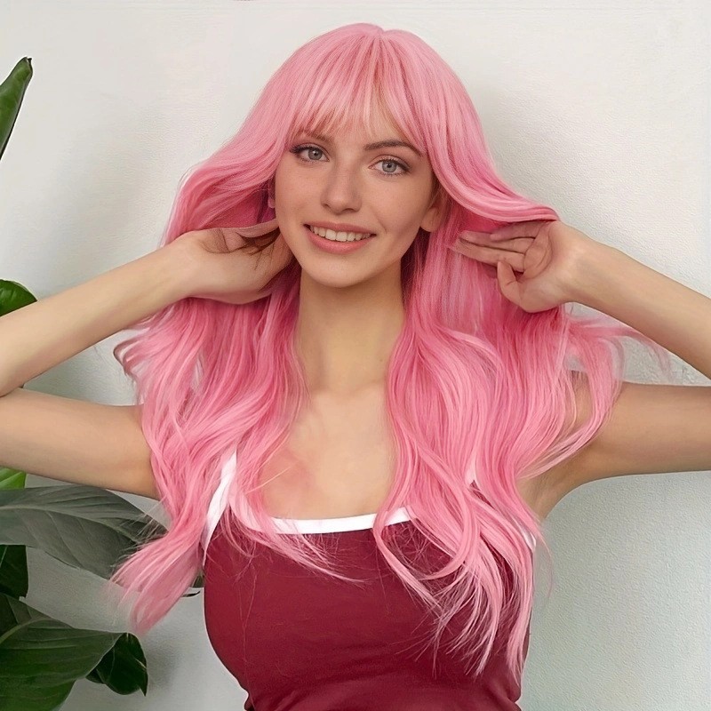 欧美热销芭比金假发长卷发中分高品质化纤假发Cosplay Barbie现货详情1