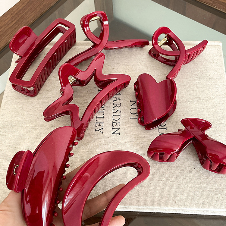 40pcs跨境亚马逊5cm发夹夹子黑色bb夹发卡喷漆水滴夹边夹刘海夹详情2