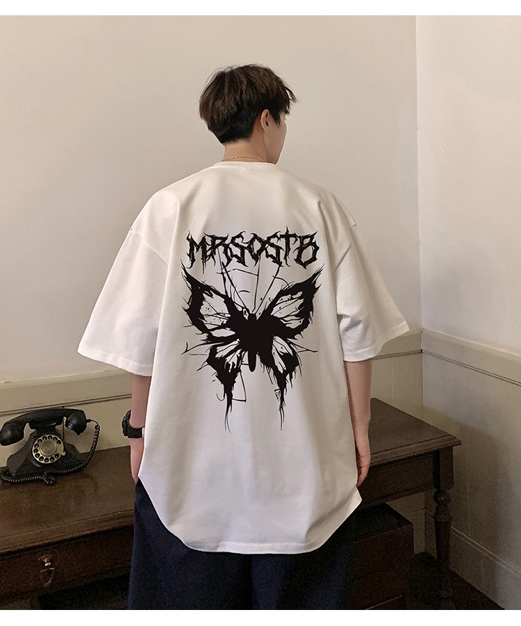 Camiseta de manga corta americana de algodón pesado hombre 2024 nuevo verano hombre retro country trend oversize pic 11