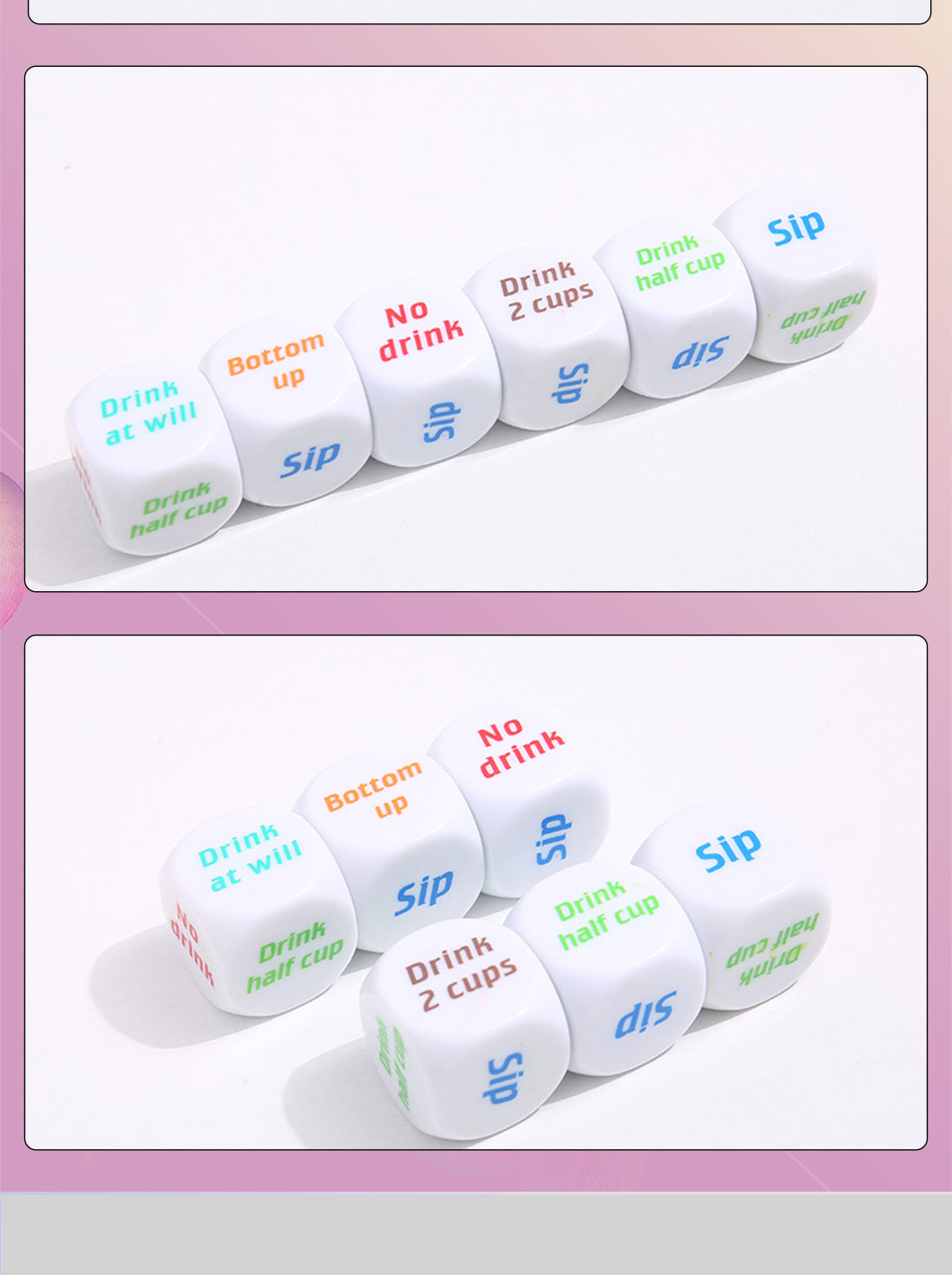 25mm酒令英文印刷骰子喝酒娱乐游戏筛子色子详情6