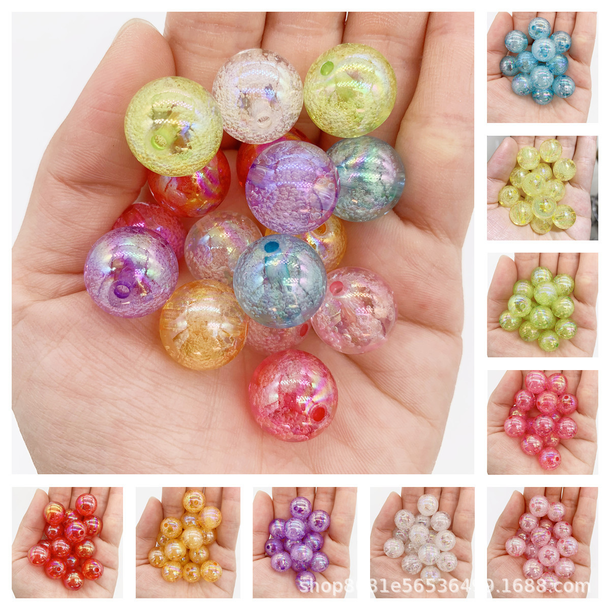 亚克力细闪夜光星空气球狗DIY钥匙串扣车挂材料包抖音爆款 配件详情9