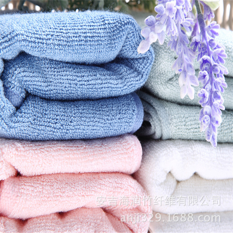 安吉厂家供应出口欧美加厚加大吸水洗脸 150克竹纤维毛巾定制logo详情10
