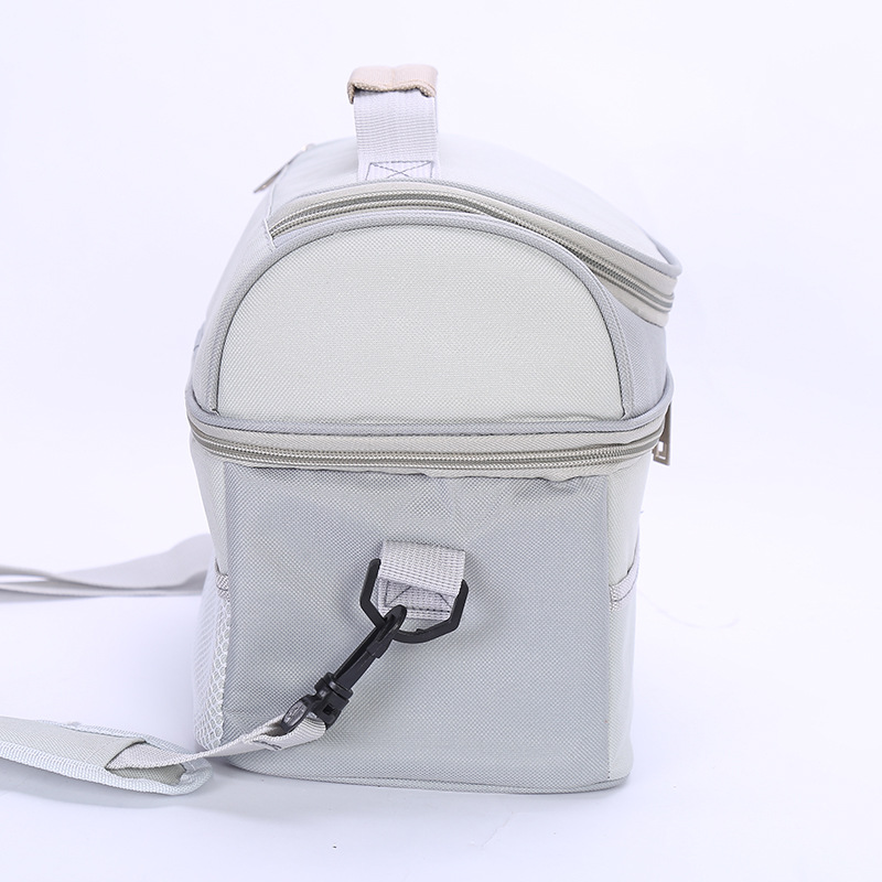 Customized double-layer insulated bags, insulated packs, simple and creative ice packs, waterproof bento packs, hand-held bags, aluminum mold bento meal packs pic 11