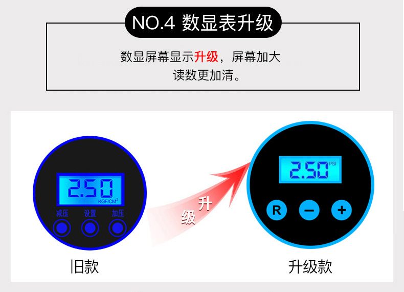 carsun数显指针款汽车轮胎充气泵 便携式应急带灯轮胎车载充气泵详情5