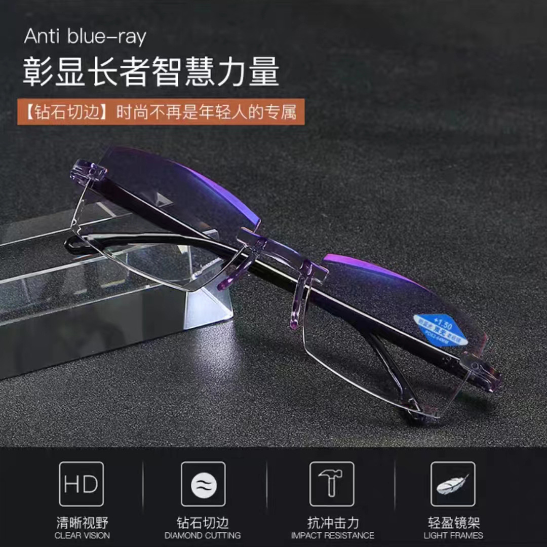 350-degree reading glasses for both men and women, high-definition anti-blue light multi-focus reading glasses for middle-aged and elderly people, 2-yuan supply pic 3