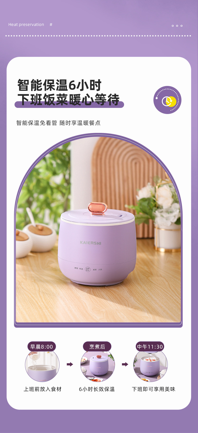 Multi-functional low-power rice cooker for home dormitories, smart mini rice cooker for steaming rice, cooking porridge and making soup, 1-2 people pic 16