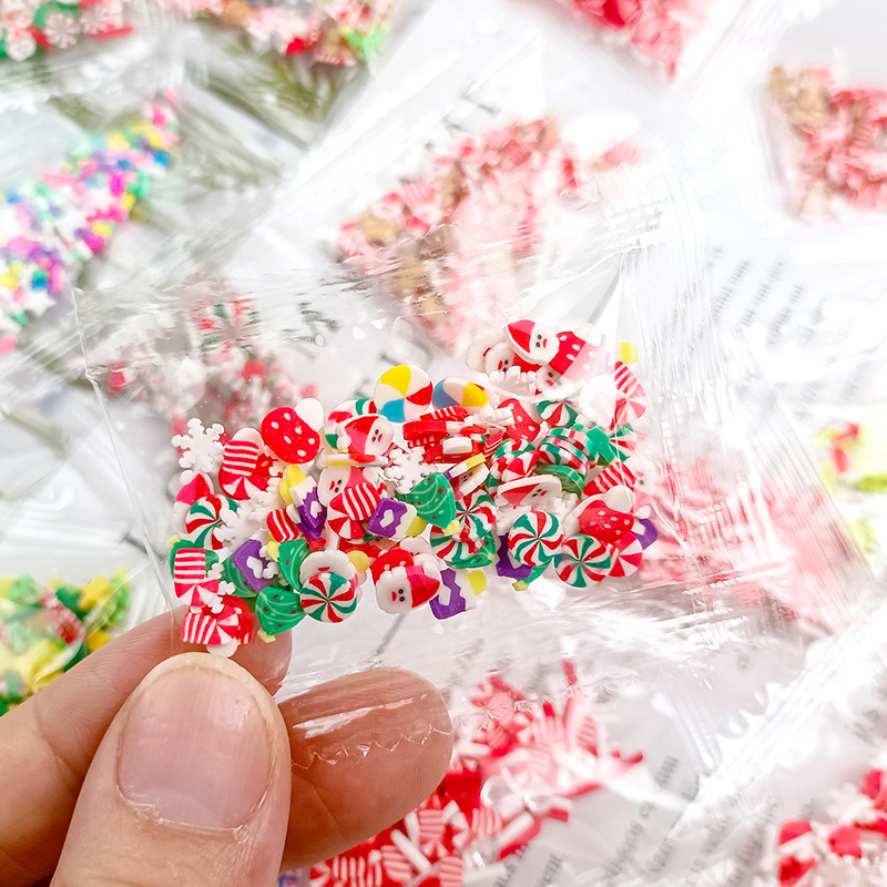 Christmas soft clay 3-gram set, nail art slices, creative combination, DIY packaging, cross-border Guka party decoration accessories pic 15