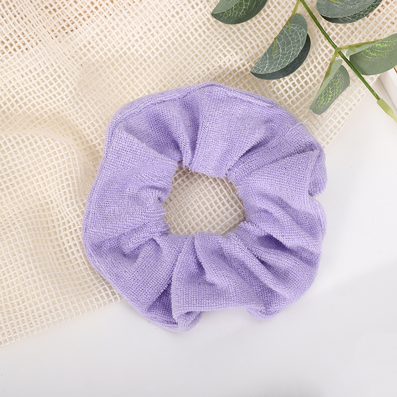 New European and American towel fabric hair band, water-absorbing plush pig large intestine hair rope, face washing head band, sports hair accessory, printed headwear pic 14