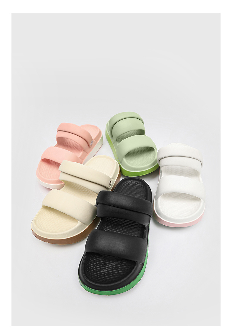 厚底凉鞋女4.0踩屎感露趾透气沙滩鞋夏季户外防滑增高凉拖花园鞋详情1