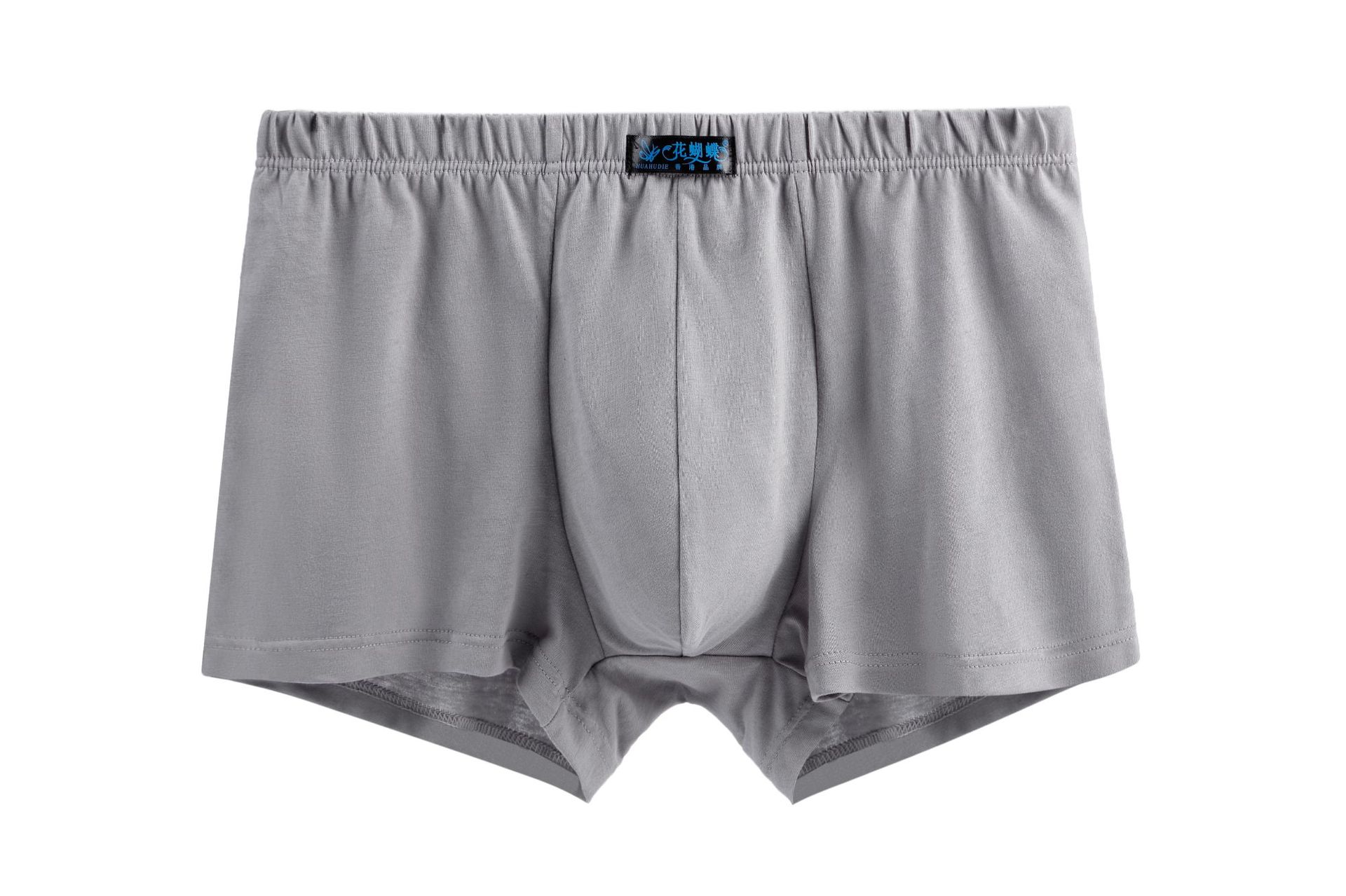 工厂批发花蝴蝶品牌纯棉中腰中老年人男士纯色平角大码内裤夏季裤详情7