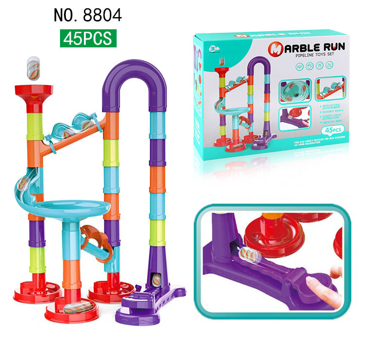Nuevo juguete de puzzle bebé catapular mutante slide bloque de construcción ensamblado bloques de construcción tridimensional laberinto de tuberías juego de enseñanza temprana pic 8