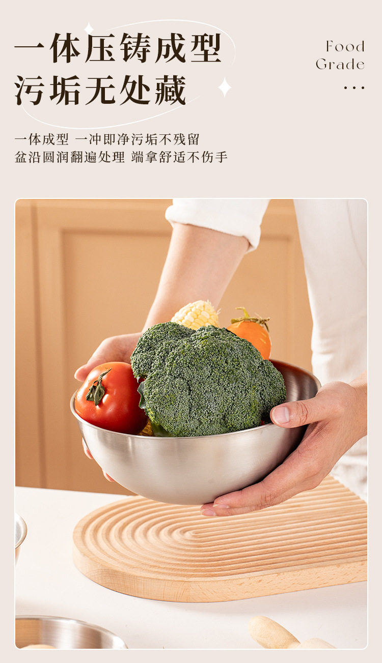 304不锈钢韩式料理盆家用刻度盆加厚搅拌和面盆打蛋盆沙拉烘焙碗详情8