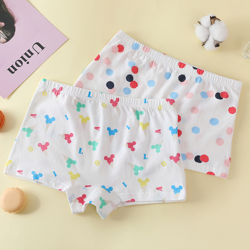 2023儿童内裤女宝宝纯棉四角内裤中小童装女孩平角短裤不夹PP盒装详情2
