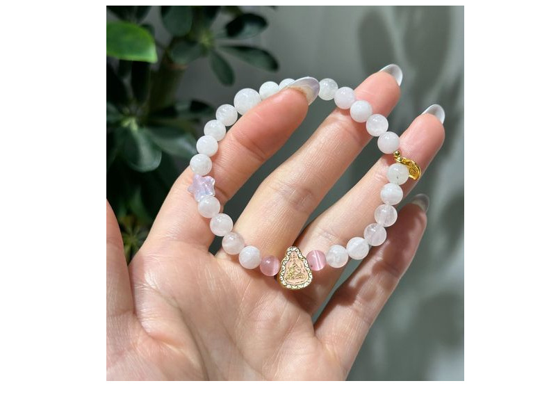 国潮系列易美新款推出小众设计粉色恋人天然水晶手串手链节日送女友送闺蜜详情5