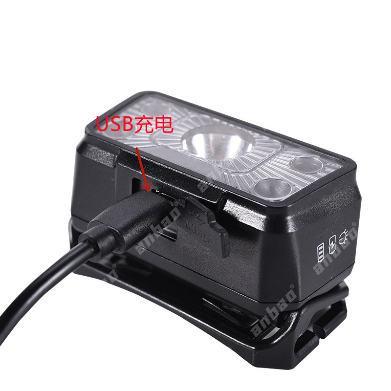 Portable smart headlamps, LED waterproof sensor lights, USB charging headlamps, night running bicycle lights are in stock for wholesale pic 4