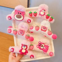 儿童红色貂绒发夹喜庆新年古风发饰女童宝宝春节汉服发卡少女头饰详情13