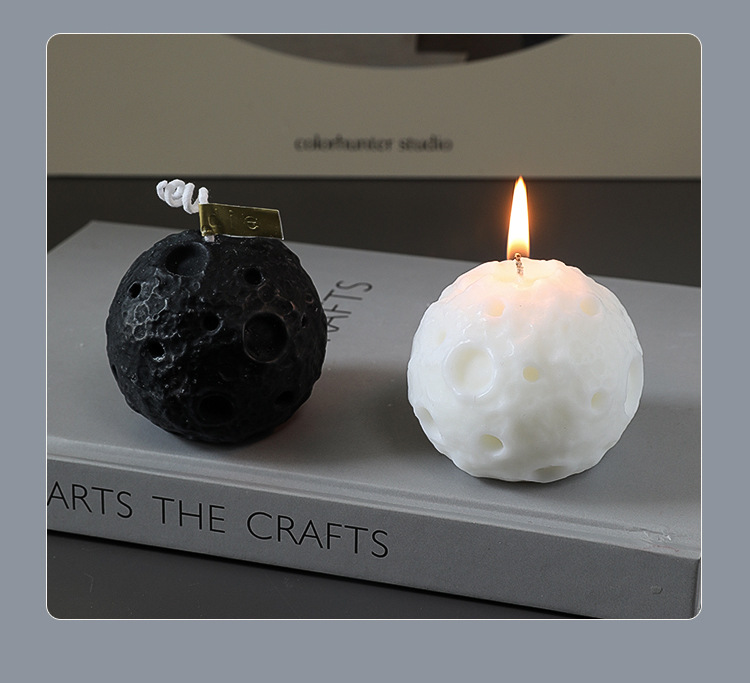 Moon scented candles, creative bedroom ornaments and souvenirs, spherical moon candles pic 11