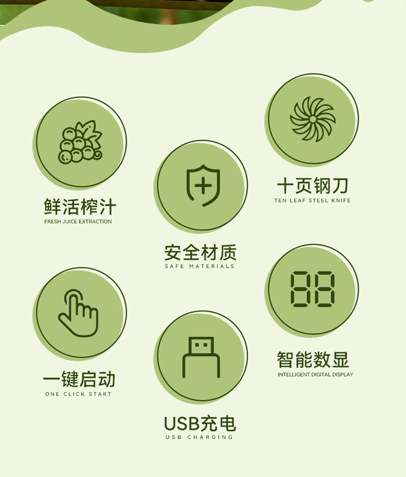 吨吨桶榨汁杯大容量无线便携式榨汁机多功能鲜榨果汁跨境直销详情2