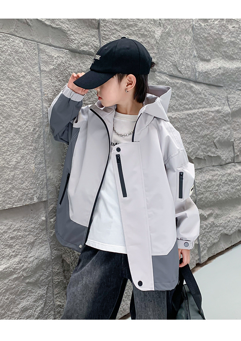 Niños ropa de invierno patchwork color clip cotton coat 2024 nueva ropa de niño niño medio grande con capucha y algodón engrosado pic 16