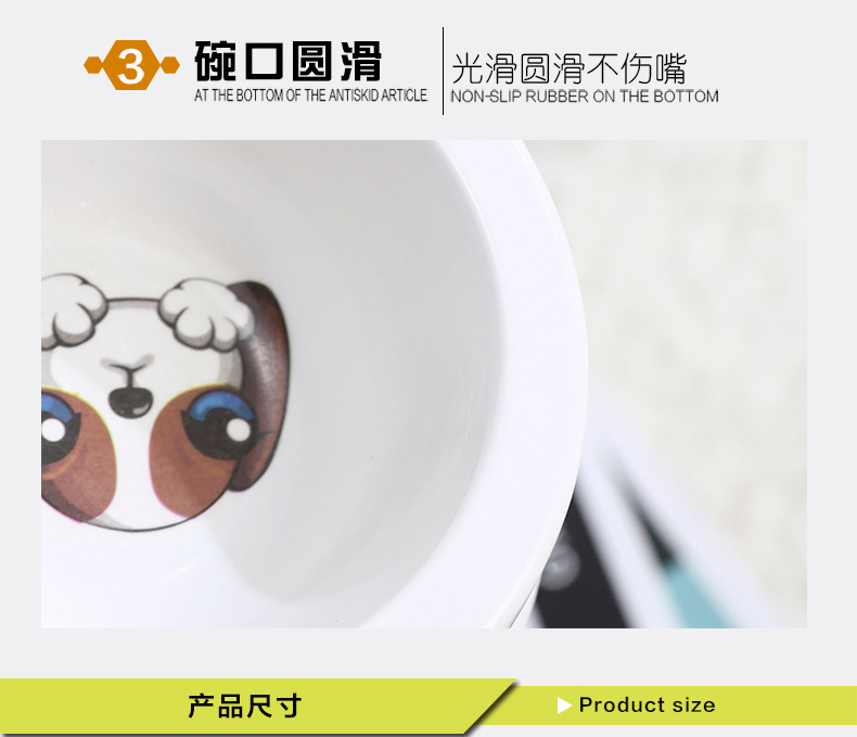 Factory wholesale pet dual-purpose food bowls, round plastic dog bowls, cat bowls, drinking bowls, thickened cartoon ones pic 9