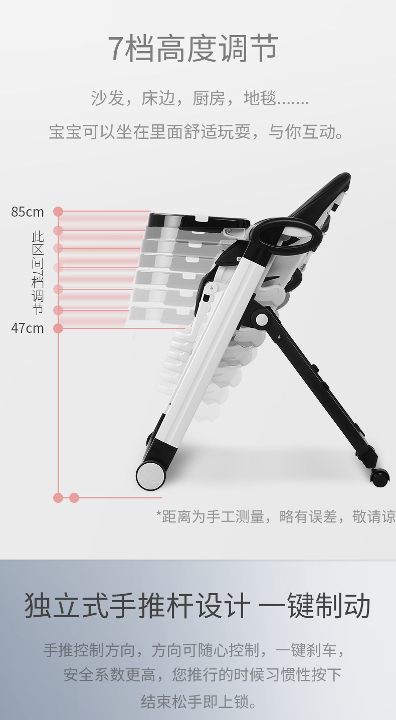 IVOLIA儿童餐椅多功能可折叠便携式婴儿餐椅家用吃饭椅子宝宝餐椅详情8