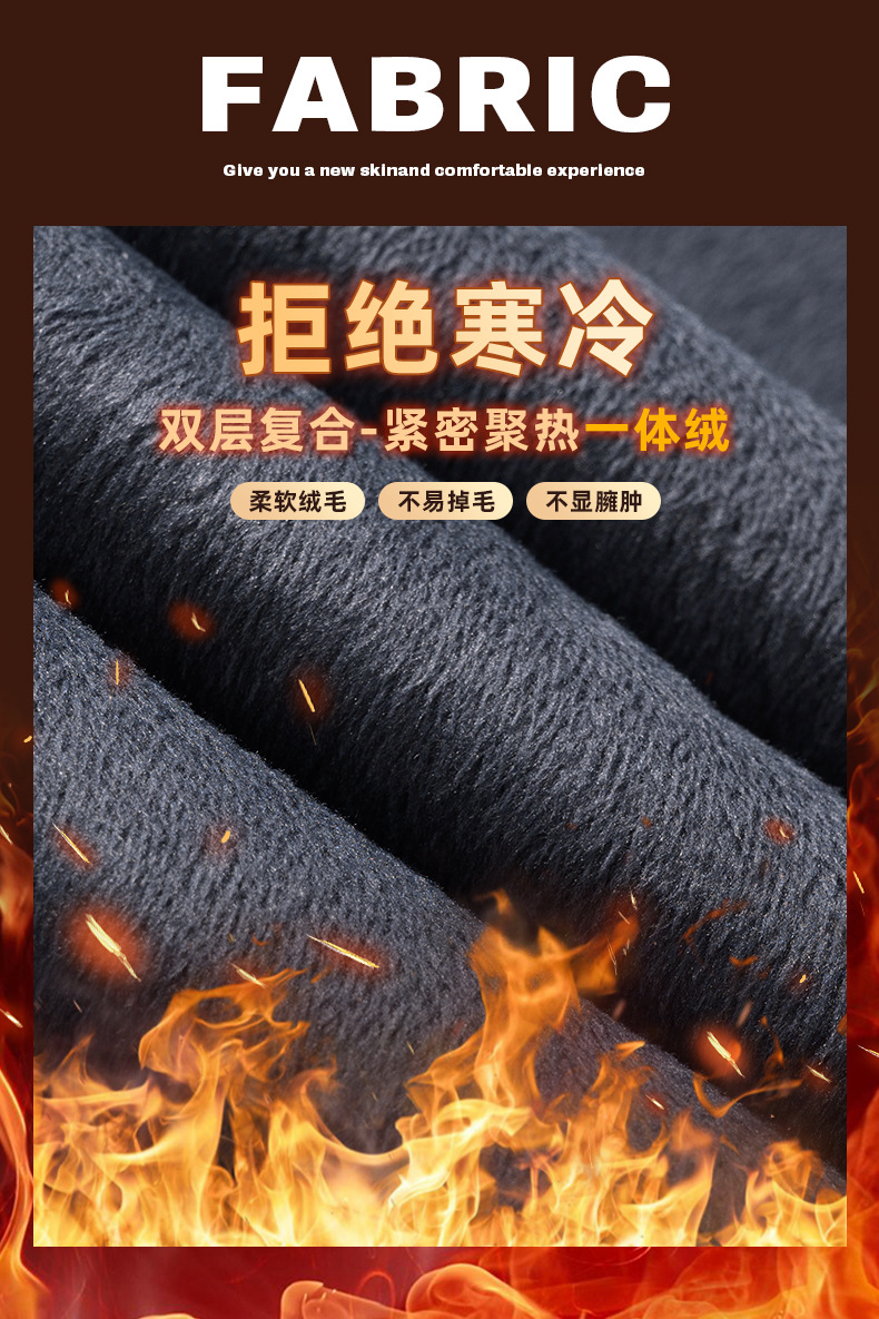 男士牛仔裤2024新款冬季加绒加厚宽松直筒裤秋冬款潮牌休闲长裤子详情5