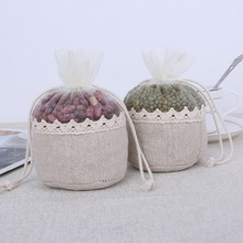 【 Factory Direct Supply 】 Creative retro printed jewelry drawstring cloth bags with drawstring openings. Customized drawstring cloth bags based on provided drawings pic 5