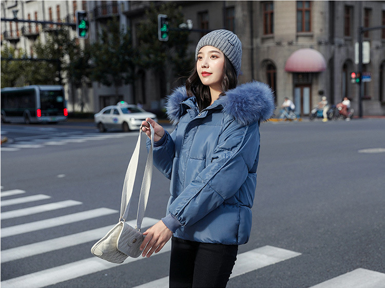 New winter cotton-padded jacket, thickened cotton-padded jacket, down cotton-padded jacket for women, short Korean-style fitted hooded bread jacket pic 29