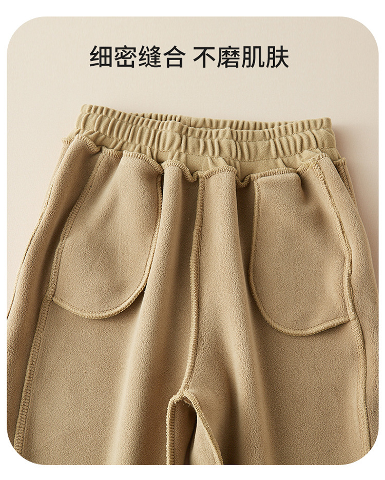 儿童防风裤秋冬男童休闲卫裤加厚女童运动裤抽绳宝宝长裤爆款厂家详情11