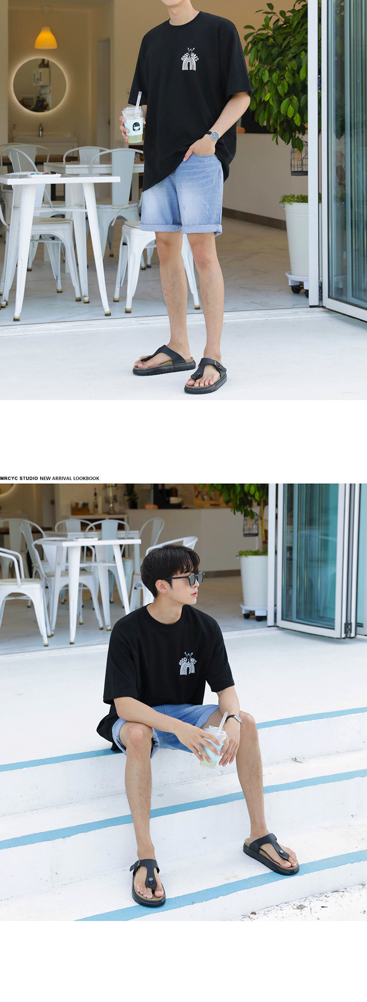 MYQ男装夏季短袖T恤韩版潮流宽松半袖ins潮牌新疆纯棉体恤男衣服详情15